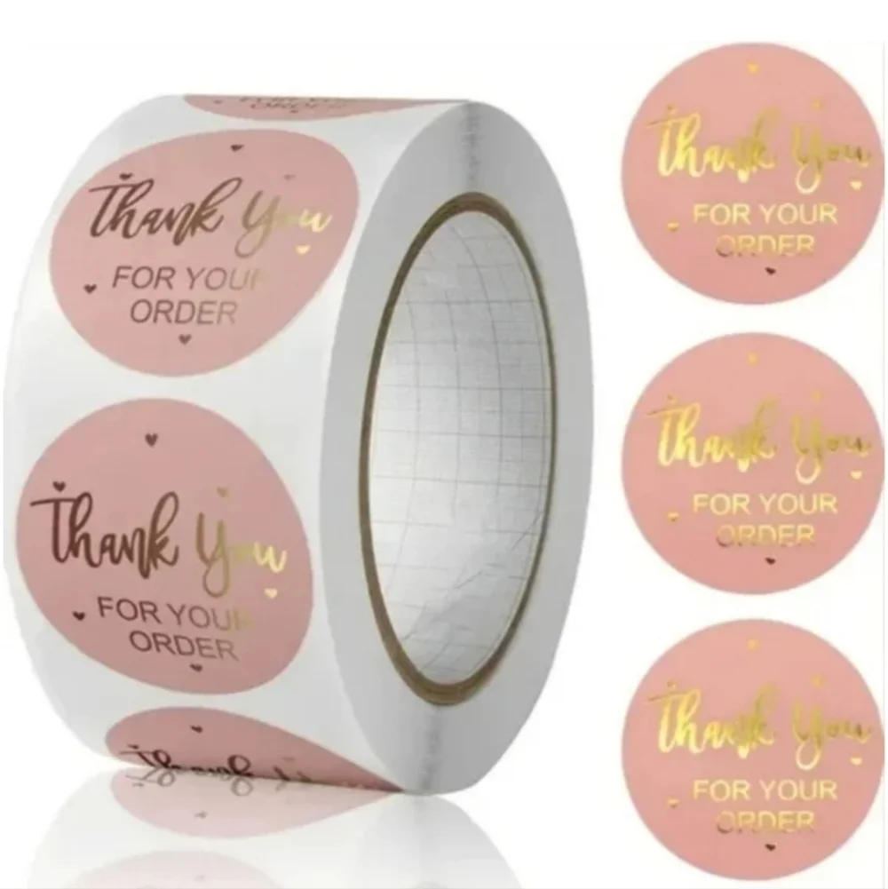 500 Pieces Roll Thank You Sealing Sticker